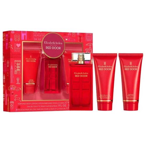 Red Door EDT 100Ml + Body Lotion 100Ml + Shower Gel 100Ml Gift Set For Women