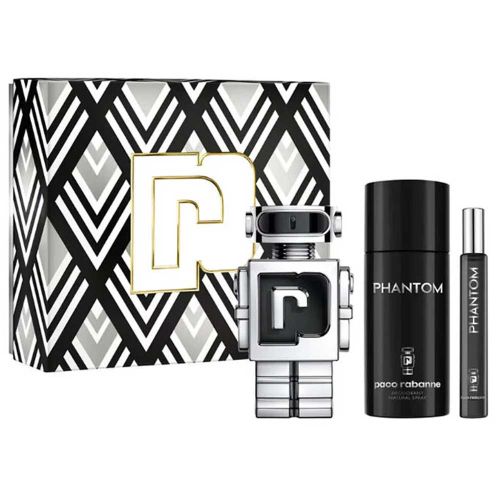 Phantom EDT 100Ml + EDT 10Ml + Deodorant Spray 150Ml Gift Set For Men