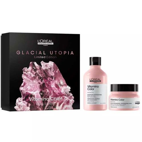 L'oreal Professionnel Serie Expert Glacial Utopia Vitamino Color Shampoo 300Ml + Mask 250Ml Gift Set