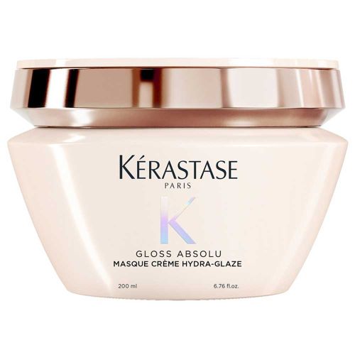 Kérastase Gloss Absolu Masque Crème Hydra-Glaze | Deep Hydrating Hair Mask to Smooth Frizz &  Glossy Shine | Hyaluronic Acid & Conditioning Complex | For Thick Frizzy Hair | 200ml