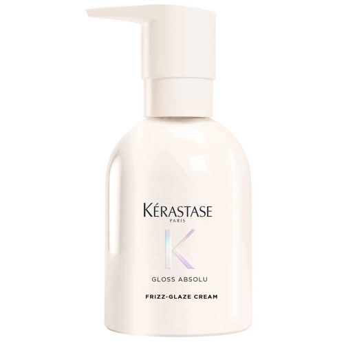 Kérastase Gloss Absolu Frizz Glaze Cream | Leave-In Anti-Frizz Styling Cream to Smooth Hair & Add High Shine | Lightweight Hydration & Frizz Control | For Thick Frizzy Hair | 240ml