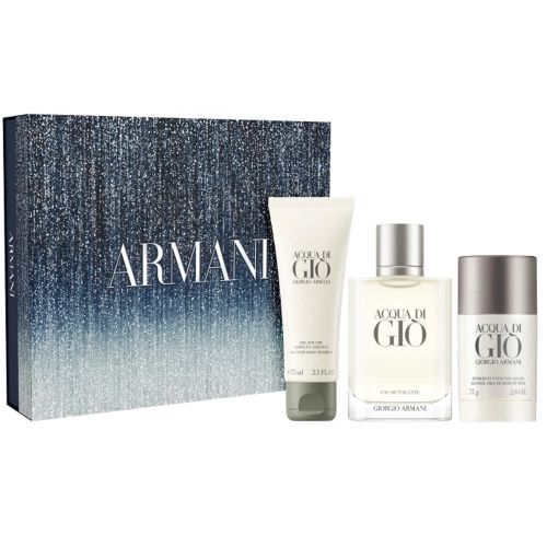 Acqua Di Gio EDT 100Ml + Shower Gel 75Ml + Stick Deodorant 75Ml Gift Set For Men