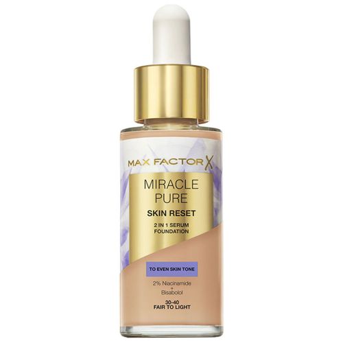 Max Factor Miracle Pure 2 in1 Skin Reset Serum Foundation 40-60 Light