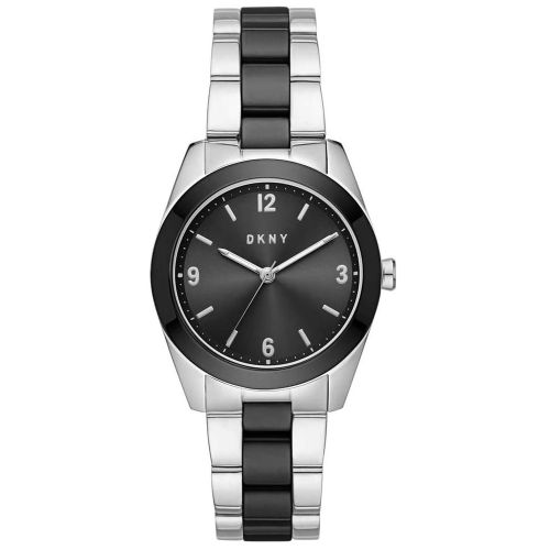 DKNY NY2905 Women’s Watch 30 Mm Silver & Black 