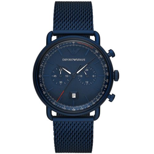 Emporio Armani AR11289 Men's Watch 43 Mm Blue