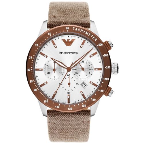 Emporio Armani AR11452 Men's Watch 43 Mm Brown