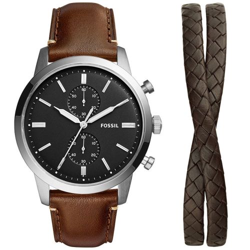 Fossil FS5967 Men’s Watch 44mm Brown Gift Set