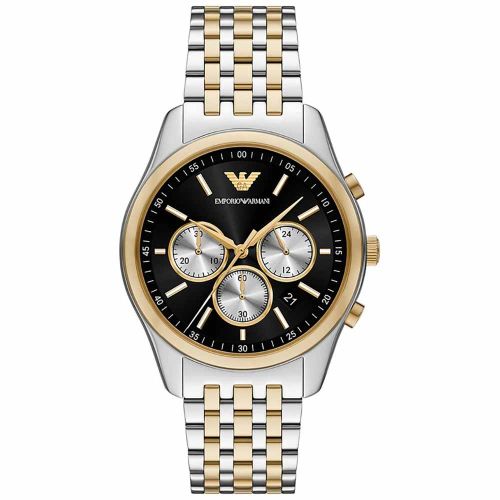 Emporio Armani AR11713 Men's Watch 43 Mm Silver Gold 
