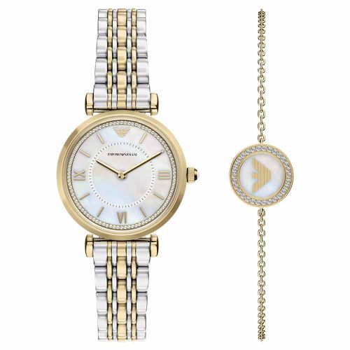 Emporio Armani AR80086 Women’s Watch 32Mm Silver Gold Gift Ser