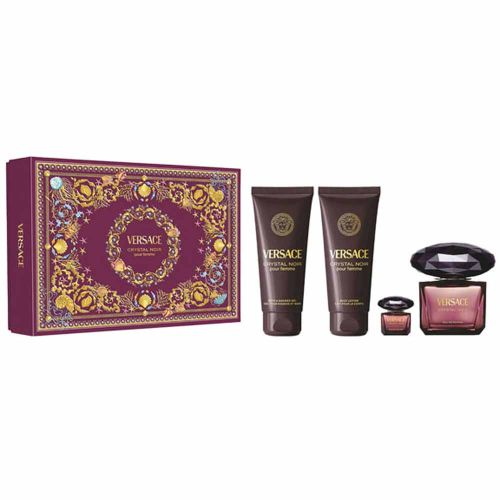 Crystal Noir EDP 90Ml + EDP 5Ml + Shower Gel 100Ml + Body Lotion 100Ml Gift Set For Women