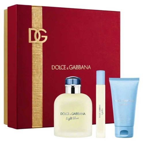 Light Blue EDT 125Ml + EDT 10Ml + Shower Gel 50Ml Gift Set For Men