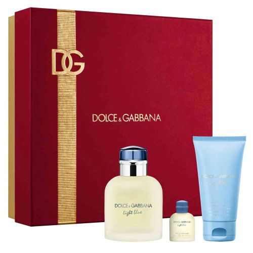 Light Blue EDT 75Ml + EDT 5Ml + Shower Gel 50Ml Gift Set For Men