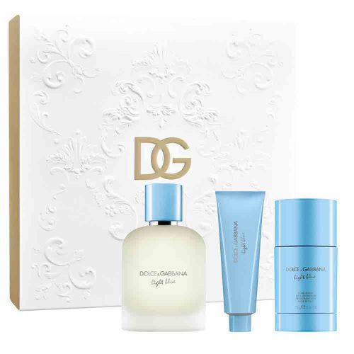 Light Blue EDT 100Ml + Shower Gel 50Ml + Deodorant 75Ml Gift Set For Men