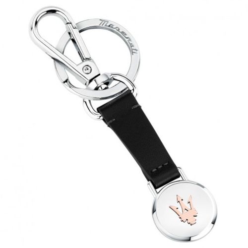 Maserati KMU5240101 Leather Key Chain Black