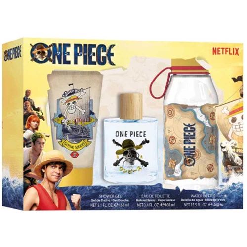 One Piece EDT 100Ml + Shower Gel 150Ml + Botella Agua Gift Set For Kids