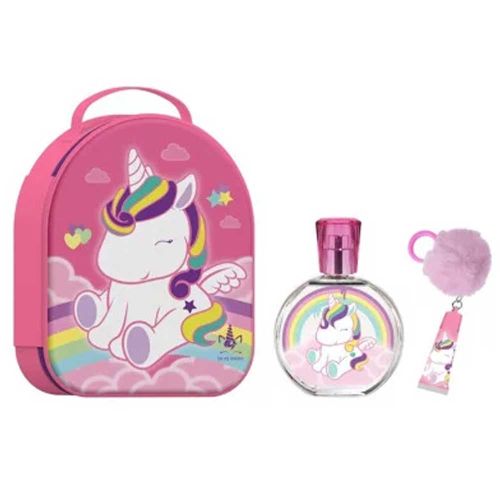 Eau My Unicorn Neceser 3D EDT 100Ml + Brillo Llavero Pompon + Bag Gift Set For Kids