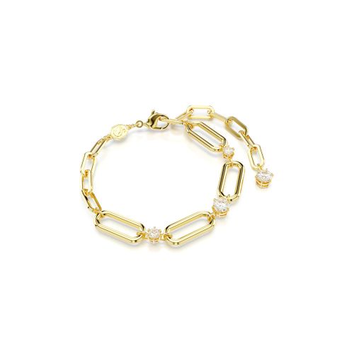 Constella Bracelet, White, Gold-Tone Plated