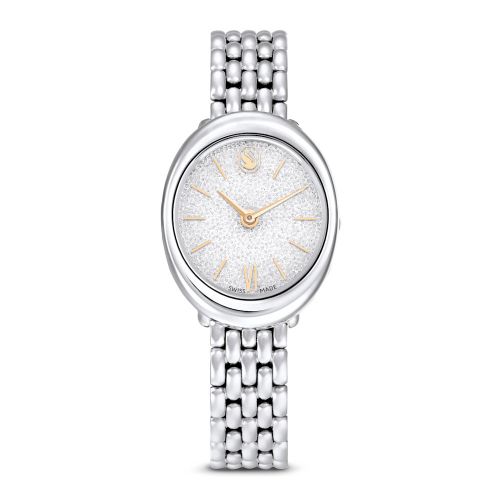 Imber Oval Watch, Swiss Made, Metal Bracelet, Silver Tone, Stainless Steel
