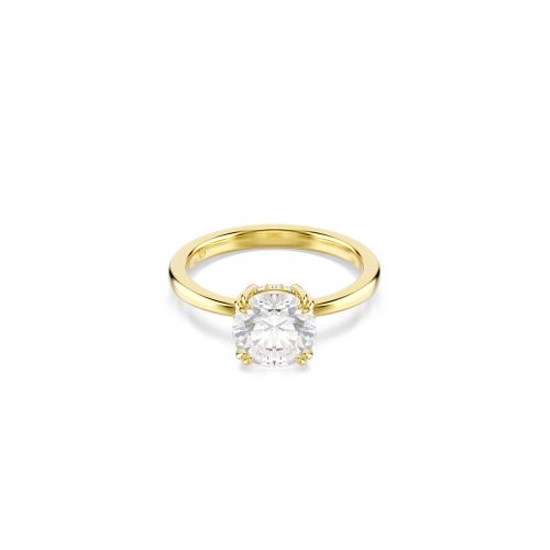 Stilla Attract Cocktail Ring, Round Cut, White, Gold-Tone Plated 50
