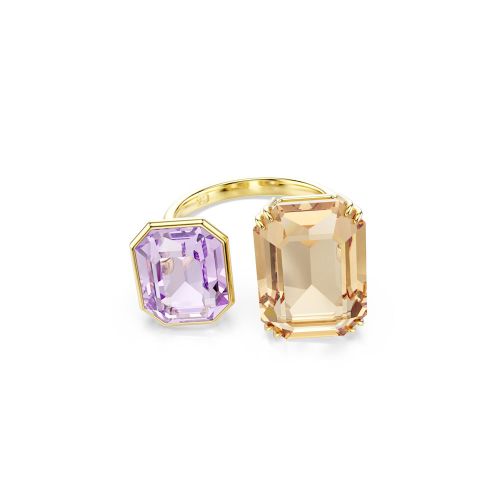 Millenia Open Ring, Octagon Cut, Multicolored, Gold-Tone Plated